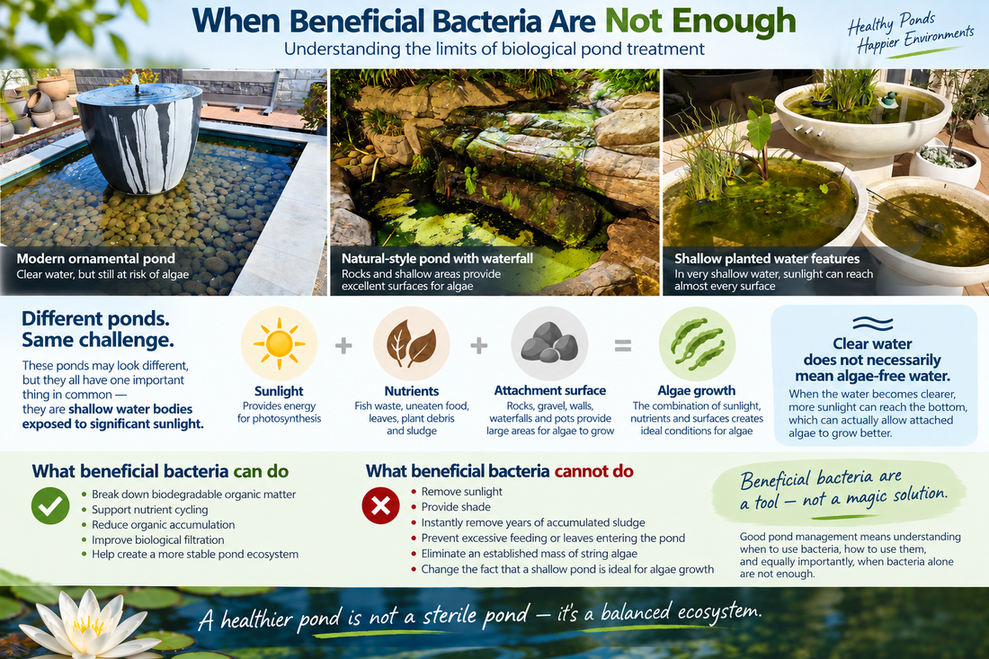 When Beneficial Bacteria Are Not Enough: Understanding the Limits of Biological Pond Treatment