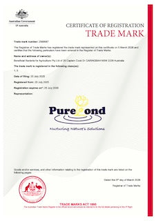 PurePond certification document